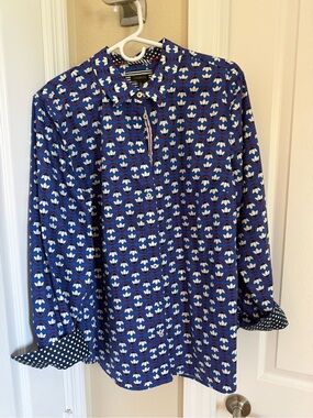 Talbots Women’s Button Down Nautical Size XL